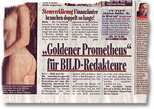 BILD über die Verleihung des V.I.S.D.P.- bzw. VISDP-Preises "Prometheus" an zwei BILD-Redakteure