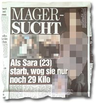 "Magersucht: Als Sara (23) starb, wog sie nur noch 29 Kilo"
