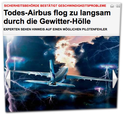 Sicherheitsbehörde bestätigt Geschwindigkeitsprobleme: Todes-Airbus flog zu langsam durch die Gewitter-Hölle - Experten sehen Hinweis auf einen möglichen Pilotenfehler