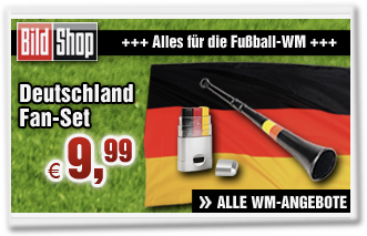 Deutschland Fan-Set: Fahne, Schminke und Vuvuzela für 9,99 Euro