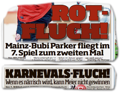 ROTFLUCH! Mainz-Bubi Parker fliegt im 7. Spiel zum zweiten Mal. KARNEVALS-FLUCH! Wenn es närrisch wird, kann Meier nicht gewinnen