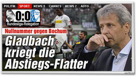 Nullnummer gegen Bochum. Gladbach kriegt die Abstiegs-Flatter.