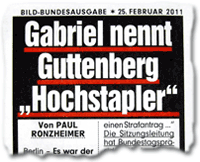 Gabriel nennt Guttenberg "Hochstapler"