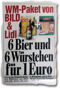 WM-Paket von BILD & Lidl: 6 Bier und 6 Würstchen für 1 Euro