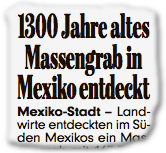 1300 Jahre altes Massengrab in Mexiko entdeckt