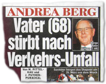 Schicksalsschlag: Andrea Bergs Vater stirbt nach einem Verkehrs-Unfall!