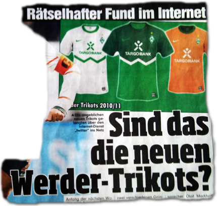 Rätselhafter Fund im Internet: Sind das die neuen Werder-Trikots?