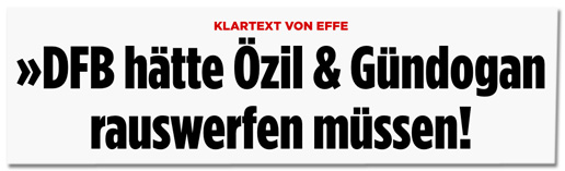 Screenshot Bild.de - Klartext von Effe - DFB hätte Özil & Gündogan rauswerfen müssen!