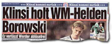"Klinsi holt WM-Helden Borowski"