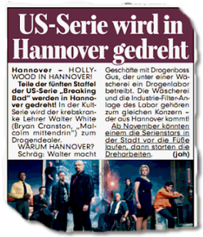 US-Serie wird in Hannover gedreht