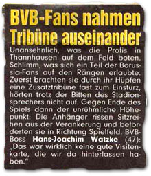 "BVB-Fans nahmen Tribüne auseinander"