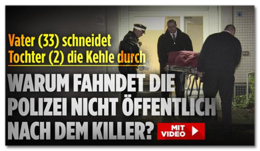 Screenshot Bild.de - Warum fahndet die Polizei nicht öffentlich nach dem Killer?