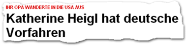 "Katherine Heigl hat deutsche Vorfahren