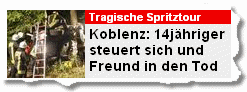 Koblenz: 14jähriger steuert sich und freund in den Tod