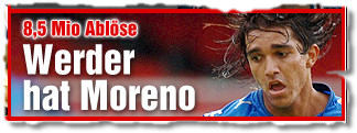 8,5 Mio Ablöse: Werder hat Marcelo Moreno