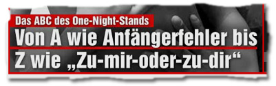 "Das ABC des One Night Stands: Von A wie Anfängerfehler bis Z wie Zu-mir-oder-zu-dir"