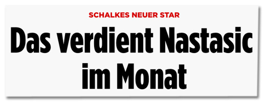 Screenshot Bild.de - Schalkes neuer Star - Das verdient Nastasic im Monat