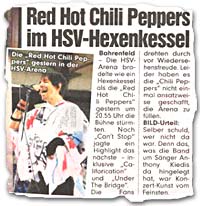 "Red Hot Chili Peppers im HSV-Hexenkessel"