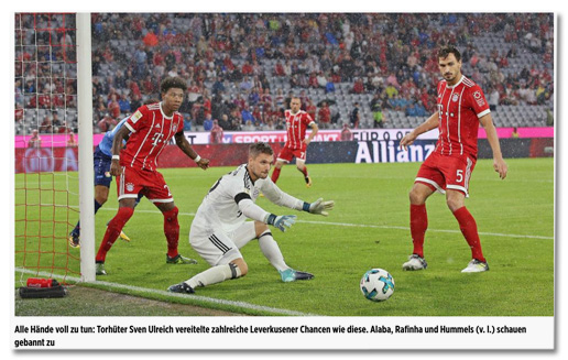 Screenshot Bild.de - Foto, das Franck Ribéry zwischen David Alaba und Mats Hummels zeigt
