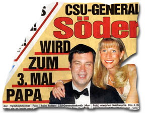 "CSU-General Söder wird zum 3. Mal Papa"