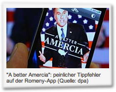 "A better Amercia": peinlicher Tippfehler auf der Romeny-App