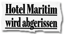 "Hotel Maritim wird abgerissen"