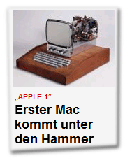 Apple 1 - Erster Mac kommt unter den Hammer
