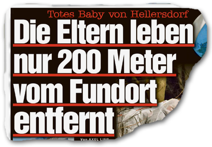 Totes Baby von Hellersdorf - Die Eltern leben nur 200 Meter vom Fundort entfernt