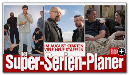 Im August starten viele neue Staffeln - Der Super-Serien-Planer