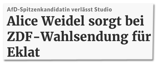 Screenshot RP Online - AfD-Spitzenkandidatin verlässt Studio - Alice Weidel sorgt bei ZDF-Wahlsendung für Eklat